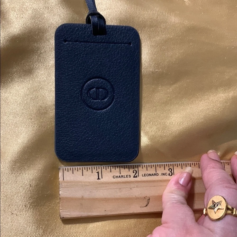 Luxury Dior Blue Leather Luggage Tag NWOT
